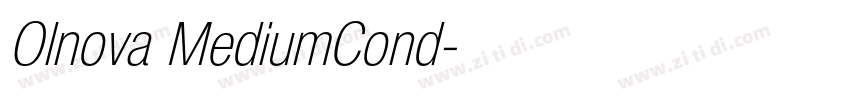 Olnova MediumCond字体转换